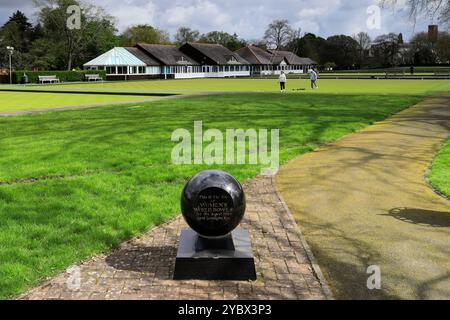 Royal Leamington Spa Bowling Club, Victoria Park, Warwickshire, Angleterre, Royaume-Uni Banque D'Images