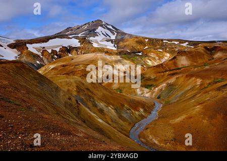 Islande, Sudurland, Kerlingarfjöll, montagne thermale de Hveradalir Banque D'Images