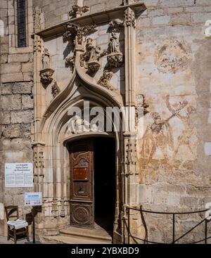 Entrée à la chapelle notre-Dame de Rocamadour, département du Lot, France. Banque D'Images