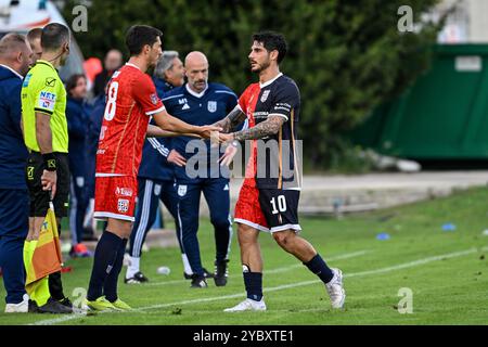 Giuseppe Mastinu de Torres lors de Torres vs Ternana, match de football italien Serie C à Sassari, Italie, le 20 octobre 2024 Banque D'Images