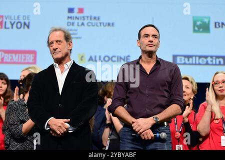 Lyon, France. 20 octobre 2024. Le premier hommage public à l’acteur Alain Delon aura lieu en présence de son fils Anthony Delon lors de la soirée de clôture du Lyon Light Festival à Lyon, France, le 20 octobre 2024. (Photo de Romain Doucelin/NurPhoto)0 crédit : NurPhoto SRL/Alamy Live News Banque D'Images