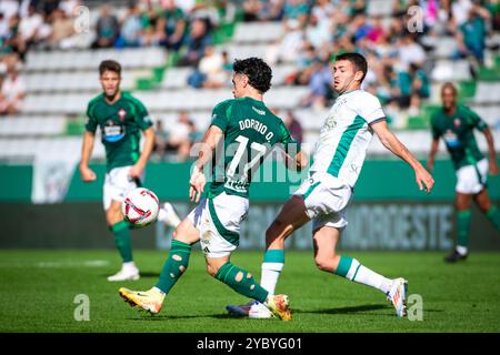 Ferrol, Espagne. Hypermotion League. Jornada 10. Racing Club Ferrol vs Huesca. Josue Dorrio crédit : Ismael Miján/Alamy Live News Banque D'Images