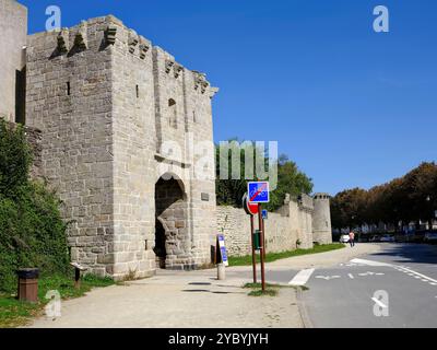 Porte saille du château médiéval de Guérande dans la région pays de la Loire dans l'ouest de la France Banque D'Images