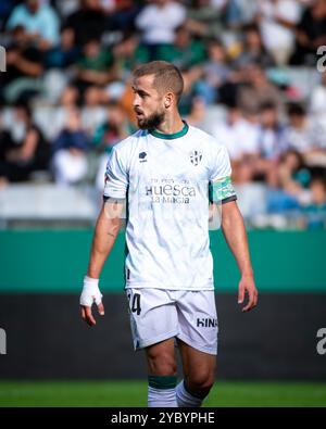 Ferrol, Espagne. Hypermotion League. Jornada 10. Racing Club Ferrol vs Huesca. Jorge Pulido crédit : Ismael Miján/Alamy Live News Banque D'Images