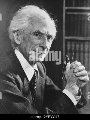 Bertrand Russell, Bertrand Arthur William Russell, (1872 – 1970) philosophe, mathématicien et intellectuel britannique. Banque D'Images