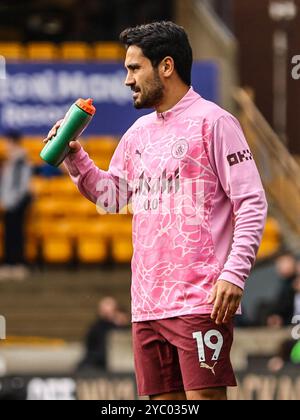 Wolverhampton, Royaume-Uni. 20 octobre 2024. Wolverhampton, Angleterre, 20 octobre 2024 : Ilkay Gundogan (19 MAN City) se réchauffe lors du match de premier League entre les Wolverhampton Wanderers et Manchester City au stade Molineux de Wolverhampton, Angleterre (Natalie Mincher/SPP) crédit : SPP Sport Press photo. /Alamy Live News Banque D'Images