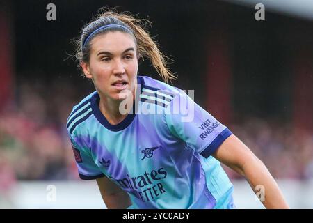 Mariona Caldentey d'Arsenal en action lors du match de Super League féminine des Barclays West Ham United Women vs Arsenal Women au Chigwell construction Stadium, Dagenham, Royaume-Uni, 20 octobre 2024 (photo par Izzy Poles/images d'actualités) Banque D'Images