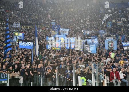 Stadio Olimpico, Rome, Italie. 20 octobre 2024. Série A Football ; Roma versus Inter Milan ; Inter Milan supporters Credit : action plus Sports/Alamy Live News Banque D'Images