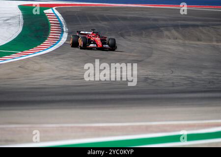 Austin, Texas, États-Unis. 20 octobre 2024 : Charles Leclerc (16 ans) avec l'écurie Scuderia Ferrari HP Team en action au Grand Prix de formule 1 Pirelli United States, circuit of the Americas. Austin, Texas. Mario Cantu/CSM crédit : Cal Sport Media/Alamy Live News Banque D'Images