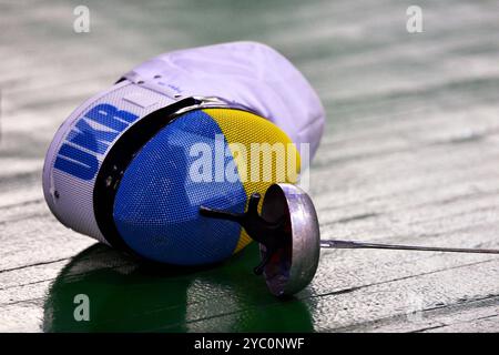 Kiev, Ukraine. 20 octobre 2024. Kiev, Ukraine Oktober 20, 2024 Coupe d'Ukraine 2024 en escrime d'épée chez les femmes (équipe) à Kiev, Ukraine (KUBANOV PAVLO UKR/SPP) crédit : SPP Sport photo de presse. /Alamy Live News Banque D'Images