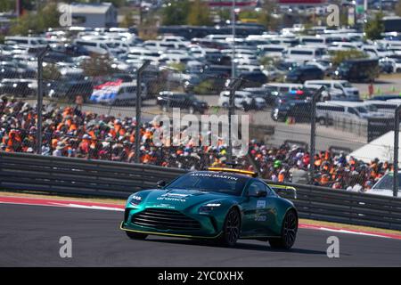 Voiture de sécurité - Aston Martin Vantage lors de la course de formule 1 Pirelli United States Grand Prix 2024, qui aura lieu au circuit of Americas à Austin, TX (États-Unis) du 18 au 20 septembre 2024 Banque D'Images