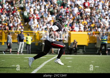 Green Bay, WI, États-Unis. 20 octobre 2024. Houston Texans Running Back Dameon Pierce (31) retourne le ballon contre les Packers de Green Bay à Green Bay, WISCONSIN. Kirsten Schmitt/Cal Sport Media. Crédit : csm/Alamy Live News Banque D'Images