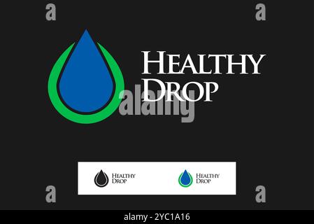 Santé goutte médicale et de forme physique logo design vecteur d'entreprise idées créatives de marque éditables Illustration de Vecteur