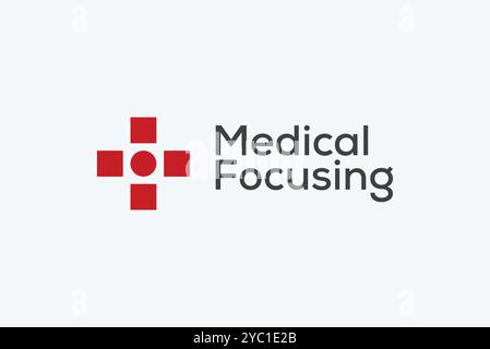 Santé de concentration médicale un vecteur de conception de logo médial des idées créatives de marque d'entreprise modifiables Illustration de Vecteur