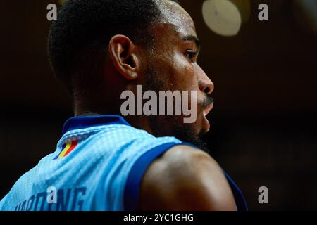 Valencia, Espagne. 20 octobre 2024. Jerrick Harding de Morabanc Andorre en action lors du Round 4 de la saison régulière Liga Endesa à Pabellon Furente San Luis. Score final ; Valencia basket 89:88 Morabanc Andorra (photo par German Vidal Ponce/SOPA images/SIPA USA) crédit : SIPA USA/Alamy Live News Banque D'Images