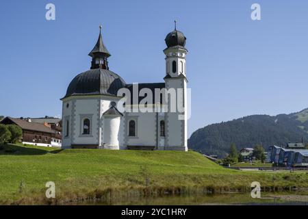 Seekirchl, église de la Sainte Croix, Seefeld, Tyrol, Autriche, Europe Banque D'Images