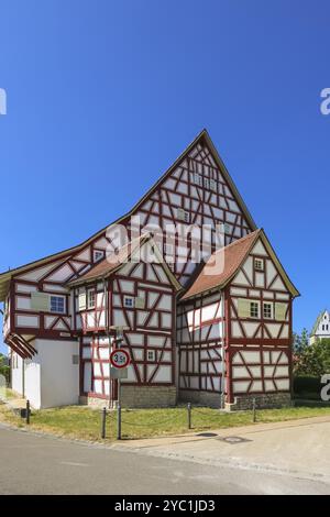 Schloessle Oberlenningen, Château de Lenningen, ancienne résidence aristocratique de la famille Schilling von Cannstatt, aujourd'hui musée d'art du papier et du livre Banque D'Images