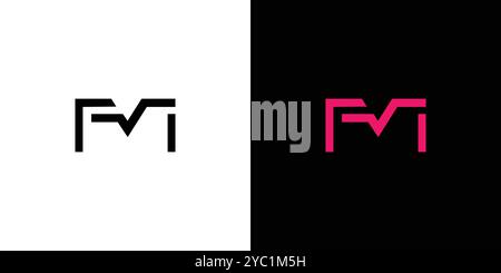 Design moderne et sophistiqué du logo FM Illustration de Vecteur