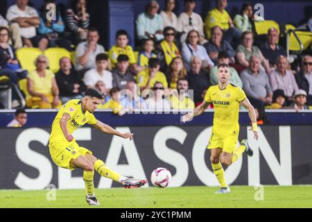 Ilias Akhomach de Villarreal CF lors du match de football de la Liga entre Villarreal CF et UD Getafe CF le 20 octobre 2024 au stade la Ceramica de Valence, Espagne Banque D'Images