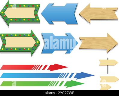 Ensemble de différentes flèches illustration vectorielle Illustration de Vecteur