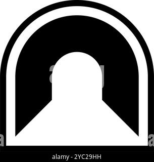 Icône de silhouette de tunnel simple. Vecteur modifiable. Illustration de Vecteur