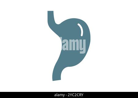 Icône estomac. style d'icône unie. icône associée à médical. illustration vectorielle des éléments de santé Illustration de Vecteur