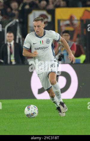 Davide Frattesi de l'Inter Milan lors du match de football Serie A Enilive entre L'AS Roma et l'Inter au stade olympique de Rome, en Italie - dimanche 20 octobre 2024. Sport - Football. (Photo de Fabrizio Corradetti / LaPresse) Banque D'Images