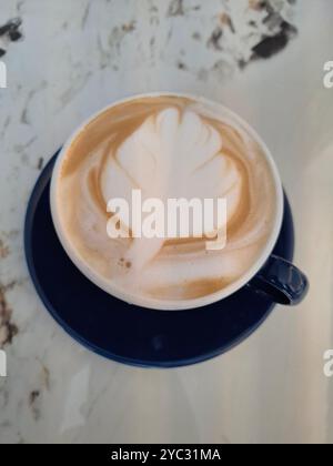 Café le matin, café au lait Banque D'Images