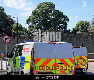 South Wales police transit van - heddlu de cymru, UK. Prise en octobre 2024. Automne Banque D'Images