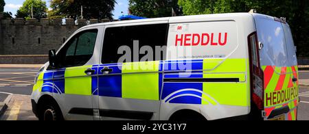 South Wales police transit van - heddlu de cymru, UK. Prise en octobre 2024. Automne Banque D'Images