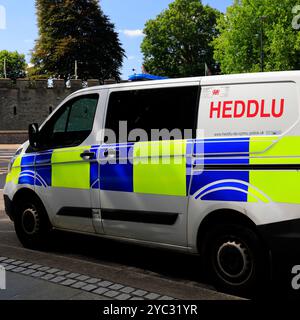 South Wales police transit van - heddlu de cymru, UK. Prise en octobre 2024. Automne Banque D'Images