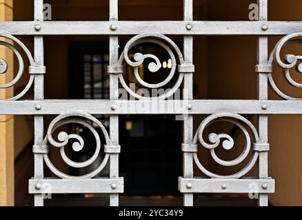 Ancien détail de grille ornementale à Ribeirao Preto, Sao Paulo, Brésil Banque D'Images