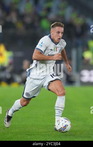 Davide Frattesi de l'Inter Milan pendant le match de football Serie A EniLive entre Roma et Inter au stade olympique de Rome, Italie - dimanche 20 octobre 2024 - Football sportif ( photo par Alfredo Falcone/LaPresse ) Banque D'Images