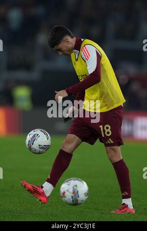 Roma Matias Soule pendant le match de Serie A EniLive entre Roma et Inter au stade Olympique de Rome, Italie - dimanche 20 octobre 2024 - Sport Soccer ( photo par Alfredo Falcone/LaPresse ) Banque D'Images