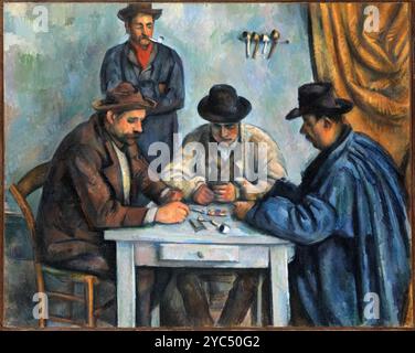 Les joueurs de cartes Paul Cezanne Banque D'Images