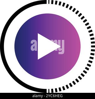 Icône de vignette vidéo Illustration de Vecteur