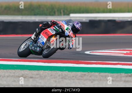 (21) Michael Ruben Rinaldi de l'Italie du Team Motocorsa Racing, pilote Ducati Panigale V4R en action lors du Championnat du monde FIM Motul Superbike Banque D'Images