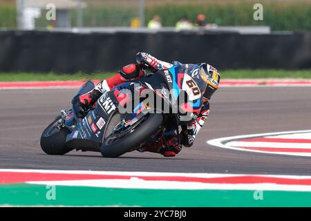 En action lors du Championnat du monde FIM Motul Superbike - course 1 de l'Acerbis Italian Round sur le circuit de Cremona à San Martino del Lago en septembre Banque D'Images