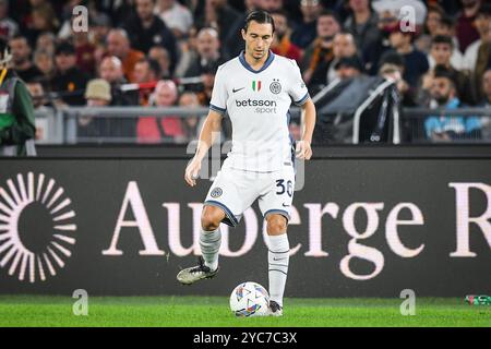 Rome, Italie. 20 octobre 2024. Matteo DARMIAN de l'Inter Milan lors du championnat italien Serie A match de football entre L'AS Roma et le FC Internazionale le 20 octobre 2024 au Stadio Olimpico à Rome, Italie - photo Matthieu Mirville (M Insabato)/DPPI crédit : DPPI Media/Alamy Live News Banque D'Images