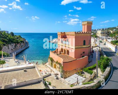 Château de Tricase, Port de Tricase, Tricase, Lecce, Salento, Pouilles, Italie Banque D'Images