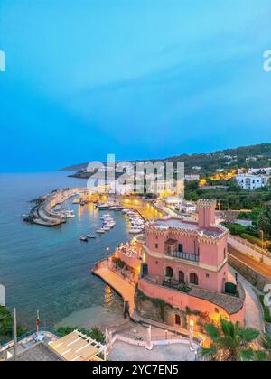 Château de Tricase, Port de Tricase, Tricase, Lecce, Salento, Pouilles, Italie Banque D'Images