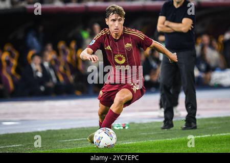 Rome, Italie. 20 octobre 2024. Tommaso BALDANZI de l'AS Roma lors du championnat italien Serie A match de football entre L'AS Roma et le FC Internazionale le 20 octobre 2024 au Stadio Olimpico à Rome, Italie - photo Matthieu Mirville (M Insabato)/DPPI crédit : DPPI Media/Alamy Live News Banque D'Images