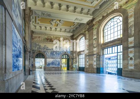 Gare de São Bento, Porto, Porto, Portugal Banque D'Images