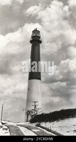 Barnegat Lighthouse Tower, juillet 1929 Banque D'Images