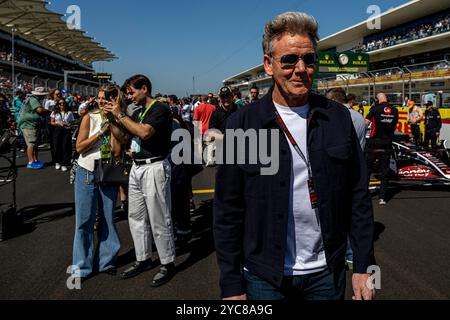 Austin, Texas, États-Unis, 19 Oct 2024, Gordon Ramsay, chef célèbre participant à la qualification du Grand Prix des États-Unis 2024, qui a lieu à Austin, Texas, États-Unis. Crédit : Michael Potts/Alamy Live News Banque D'Images