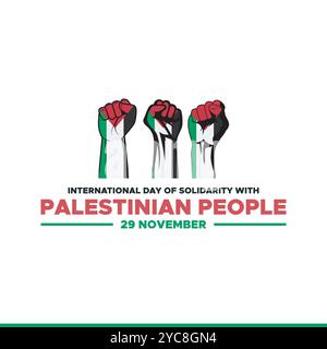Journée internationale de solidarité avec le peuple palestinien illustration vectorielle le 29 novembre Journée internationale de solidarité avec le peuple palestinien Illustration de Vecteur