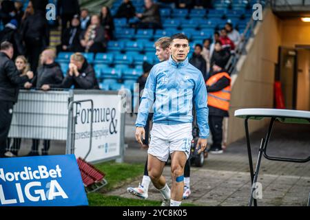 Roskilde, Danemark. 18 octobre 2024. Arman Taranis (15 ans) du FC Roskilde vu avant le match NordicBet Liga entre le FC Roskilde et Odense BK à Roskilde Idraetspark à Roskilde. Banque D'Images