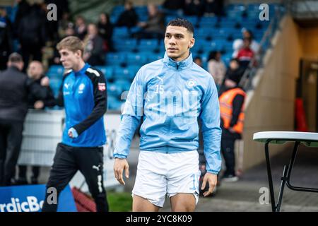 Roskilde, Danemark. 18 octobre 2024. Arman Taranis (15 ans) du FC Roskilde vu avant le match NordicBet Liga entre le FC Roskilde et Odense BK à Roskilde Idraetspark à Roskilde. Banque D'Images