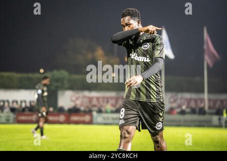 Roskilde, Danemark. 18 octobre 2024. Alasana Manneh (8) de Odense BK vu lors du match NordicBet Liga entre FC Roskilde et Odense BK à Roskilde Idraetspark à Roskilde. Banque D'Images