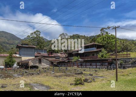 Les ruines de l'usine de café Princesa Janca à Boquete, Panama, Amérique centrale Banque D'Images